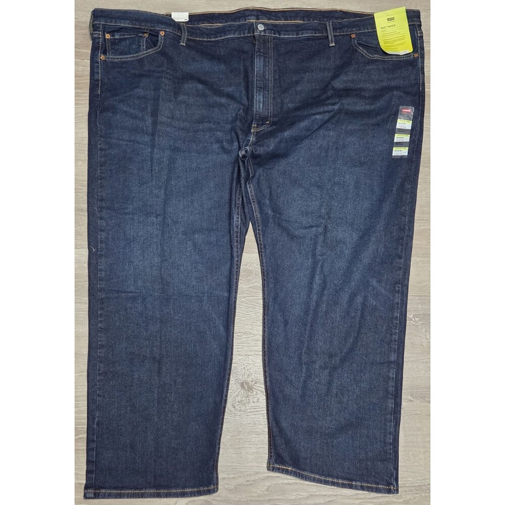 Levi's 502 Jeans Taper Fit Stretch Dark Wash Blue Denim Men’s Size 60 x 32 - NWT